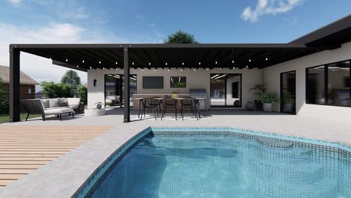 棕榈滩泳池和露台设计