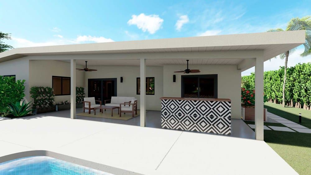带庭院的棕榈滩景观设计万博官网手机版网页版登录