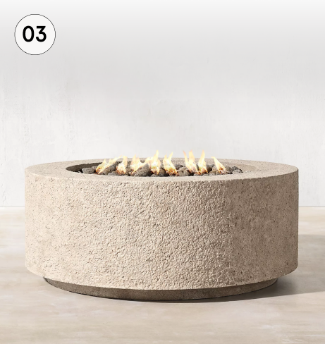 Yountville Round Fire Table, Restoration Hardware -