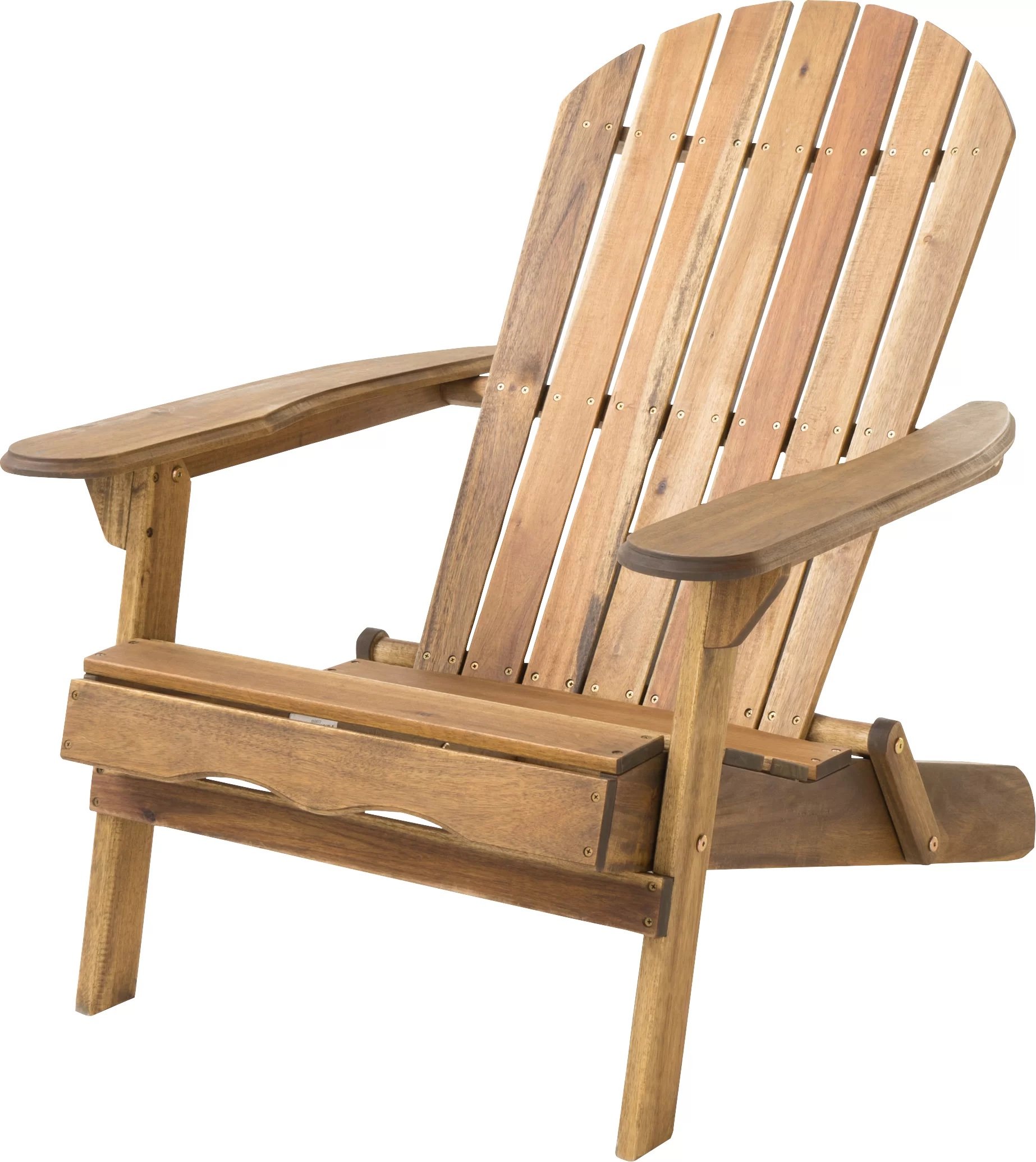 传统的木制阿迪朗达克椅子后腿折叠机制。