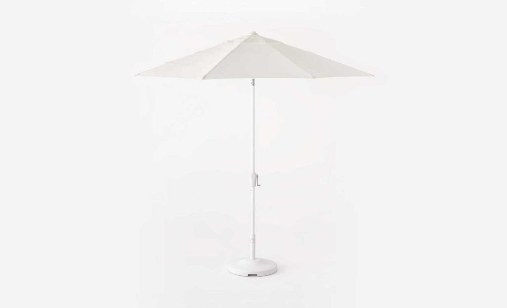 CB2设计的白色对白色的Shadow Round伞